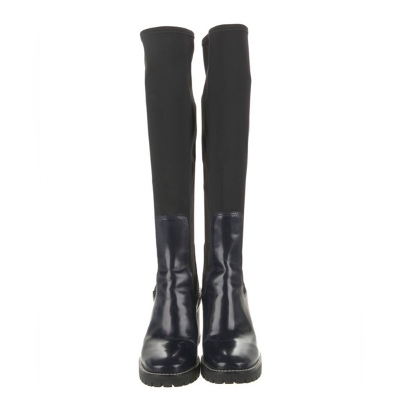 Tory Burch Leather Knee-High Riding Boots - Picture 3 of 6